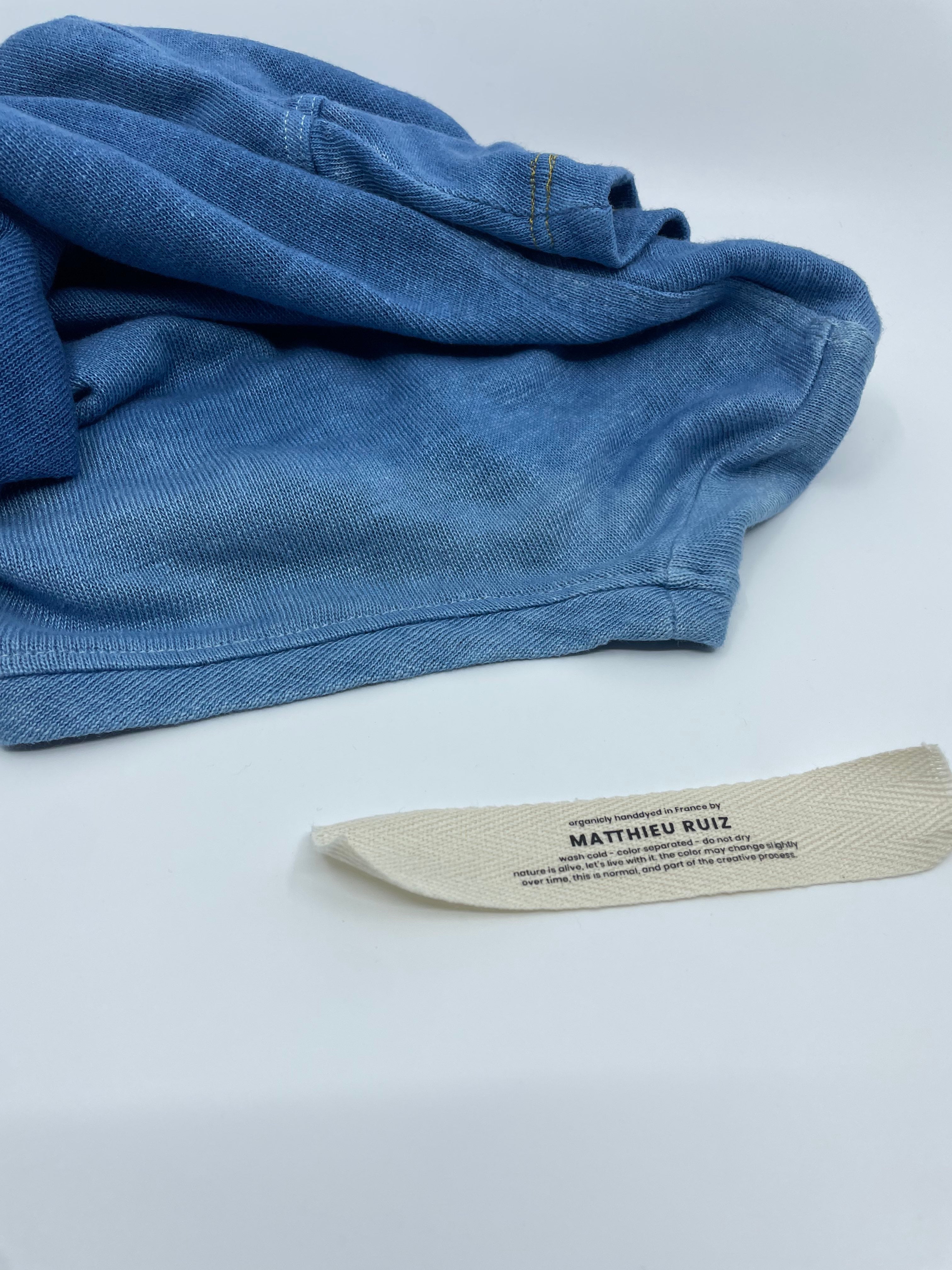Matthieu Ruiz x IFA - le T-shirt 100% chanvre et indigo naturel